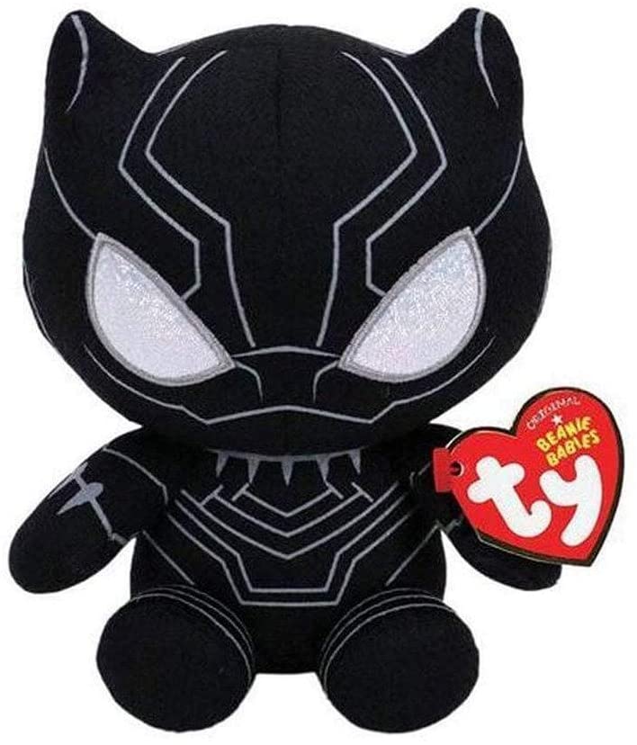 TY Reg Black Panther - Marvel -Beanie, Multicolored