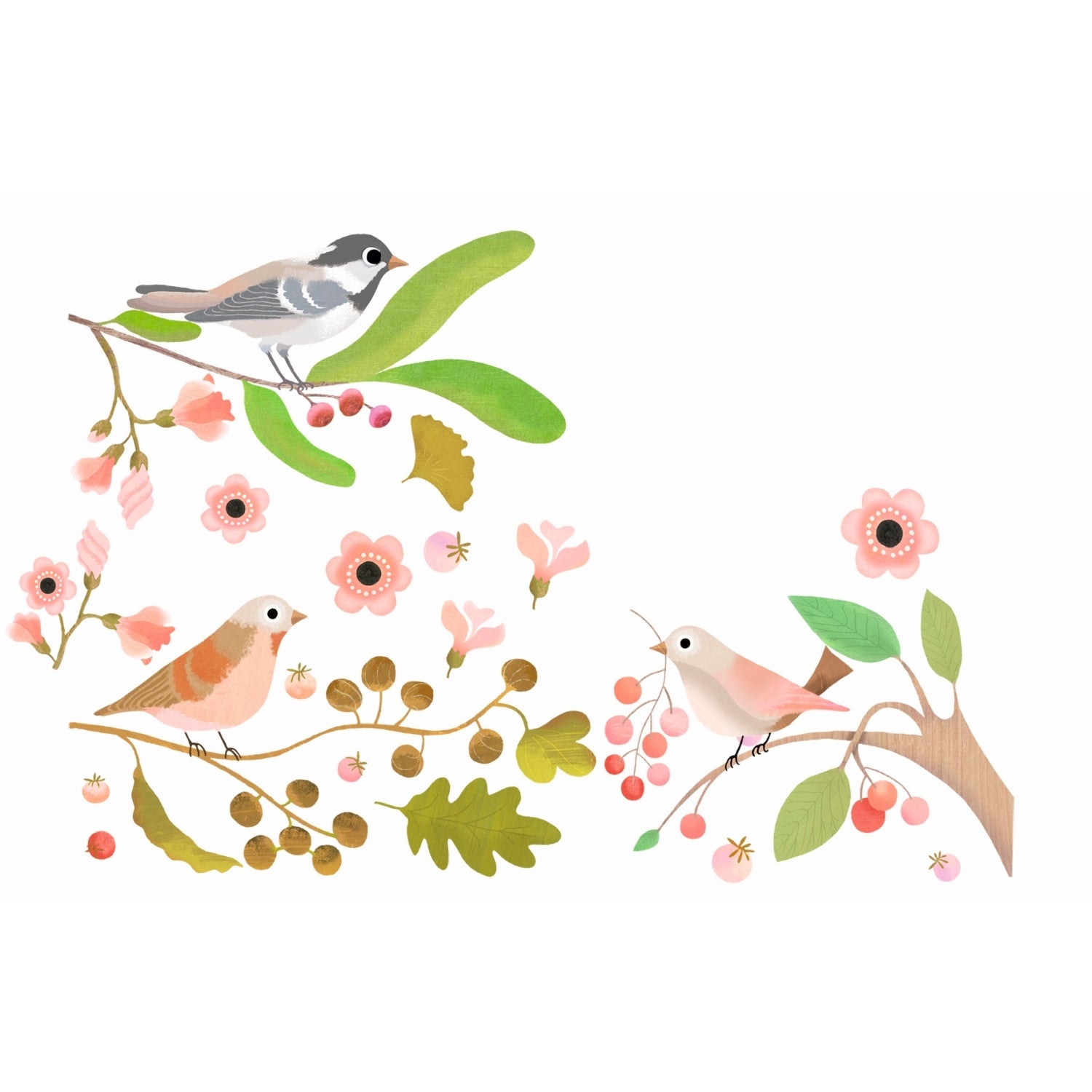 Wall / Window Stickers – Romantic Birds