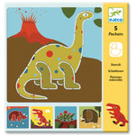 Load image into Gallery viewer, Dinosaurs Stencil Colouring Set
